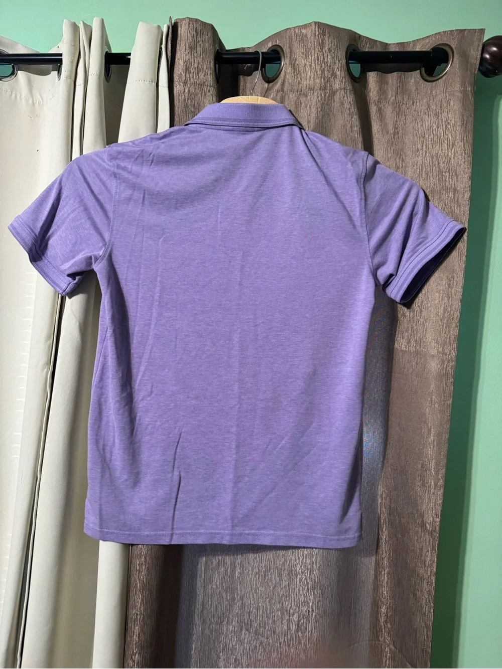 Members Mark Polo Shirt Adult Small Purple Logo Rugby Casual Mens Stretch Pique
